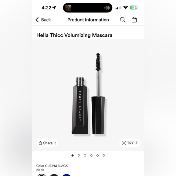Fenty Beauty Hella Thicc Mascara in Bold Black - Picture 1 of 2